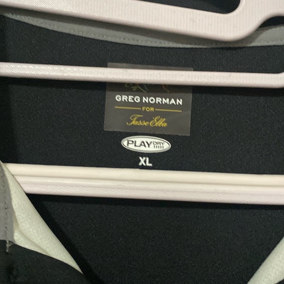 MENS Greg Norman Black Ombré Five Iron Play Dry Polo - Picture 3 of 6